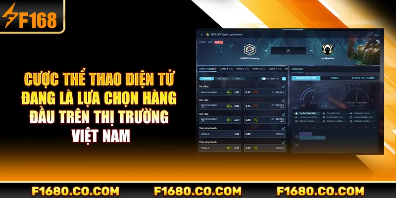 Cược thể thao điện tử đang là lựa chọn hàng đầu trên thị trường Việt Nam